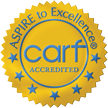 CARF accredited gold seal logo